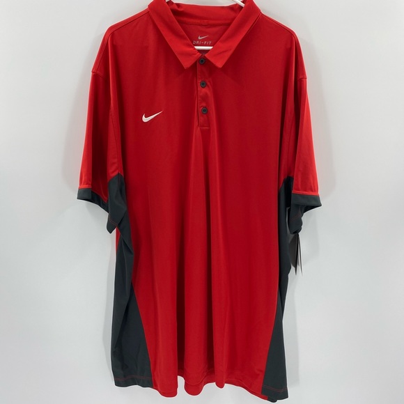 Nike Other - Red and Dark grey Nike Dry golf polo size 4XL